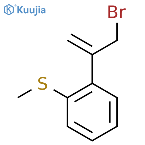 1-(3-bromoprop-1-en-2-yl)-2-(methylsulfanyl)benzene structure