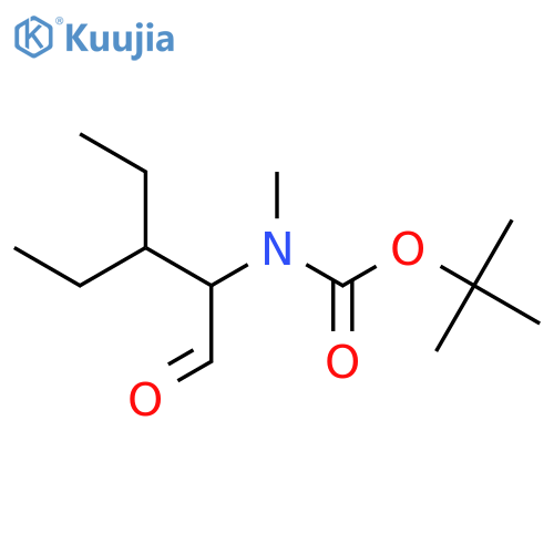 tert-butyl N-(3-ethyl-1-oxopentan-2-yl)-N-methylcarbamate structure