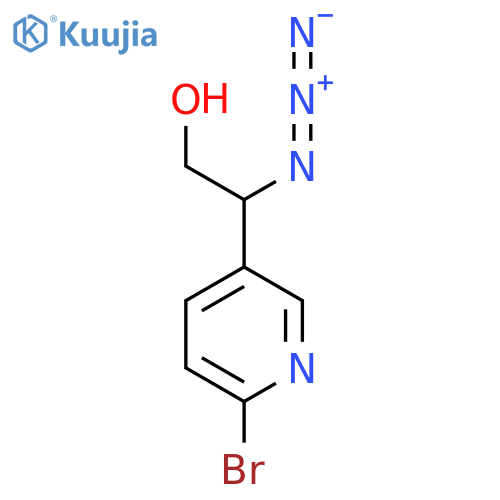 2-azido-2-(6-bromopyridin-3-yl)ethan-1-ol structure