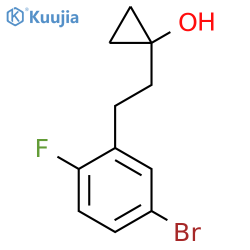 1-2-(5-bromo-2-fluorophenyl)ethylcyclopropan-1-ol structure