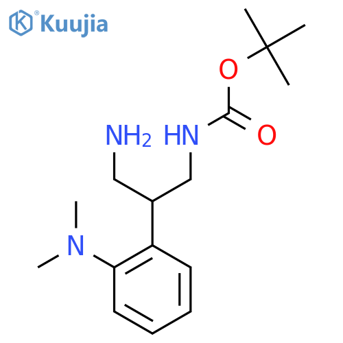 tert-butyl N-{3-amino-2-2-(dimethylamino)phenylpropyl}carbamate structure