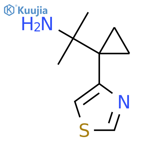 2-1-(1,3-thiazol-4-yl)cyclopropylpropan-2-amine structure