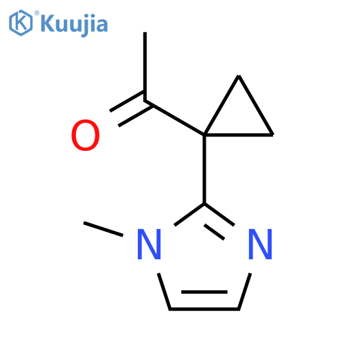 1-1-(1-methyl-1H-imidazol-2-yl)cyclopropylethan-1-one structure