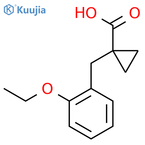 1-(2-ethoxyphenyl)methylcyclopropane-1-carboxylic acid structure