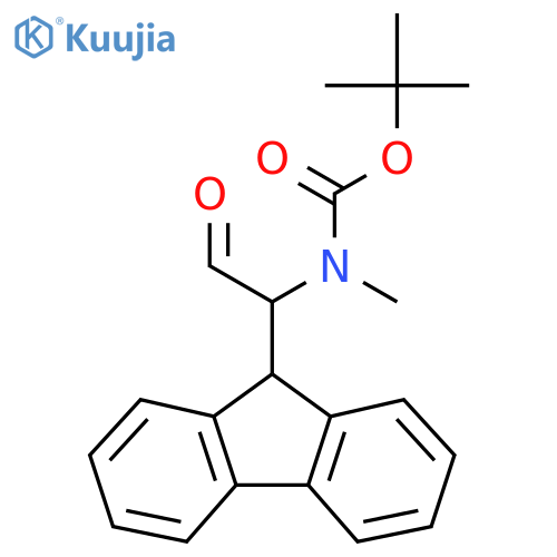 tert-butyl N-1-(9H-fluoren-9-yl)-2-oxoethyl-N-methylcarbamate structure