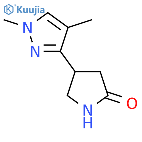 4-(1,4-dimethyl-1H-pyrazol-3-yl)pyrrolidin-2-one structure