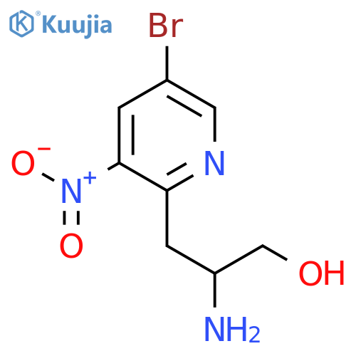 2-amino-3-(5-bromo-3-nitropyridin-2-yl)propan-1-ol structure