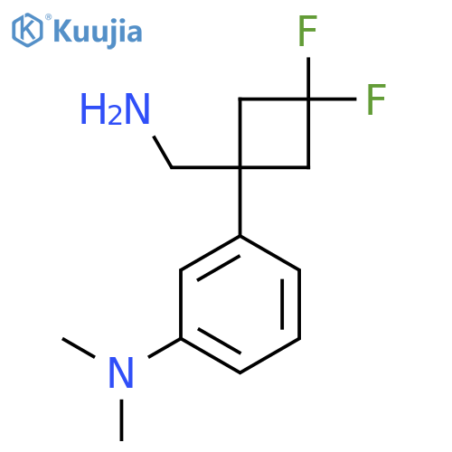3-1-(aminomethyl)-3,3-difluorocyclobutyl-N,N-dimethylaniline structure