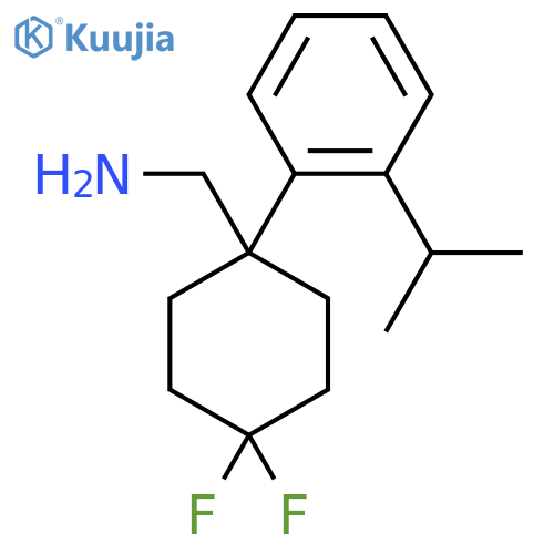 {4,4-difluoro-1-2-(propan-2-yl)phenylcyclohexyl}methanamine structure