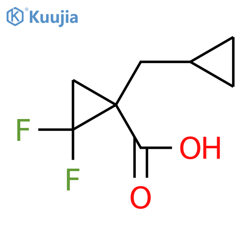 1-(cyclopropylmethyl)-2,2-difluorocyclopropane-1-carboxylic acid structure