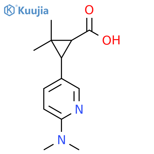 3-6-(dimethylamino)pyridin-3-yl-2,2-dimethylcyclopropane-1-carboxylic acid structure