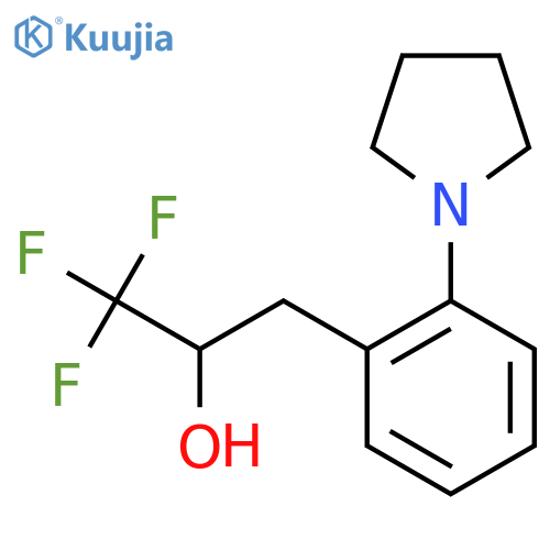 1,1,1-trifluoro-3-2-(pyrrolidin-1-yl)phenylpropan-2-ol structure
