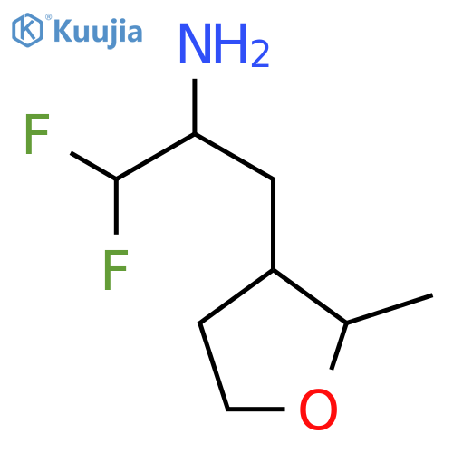 1,1-difluoro-3-(2-methyloxolan-3-yl)propan-2-amine structure