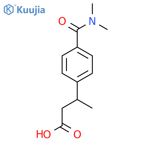 3-4-(dimethylcarbamoyl)phenylbutanoic acid structure