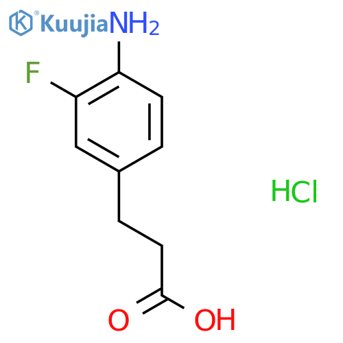 3-(4-amino-3-fluorophenyl)propanoic acid hydrochloride structure