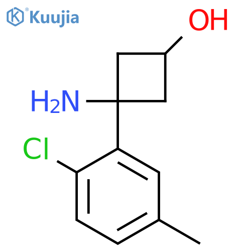 3-amino-3-(2-chloro-5-methylphenyl)cyclobutan-1-ol structure