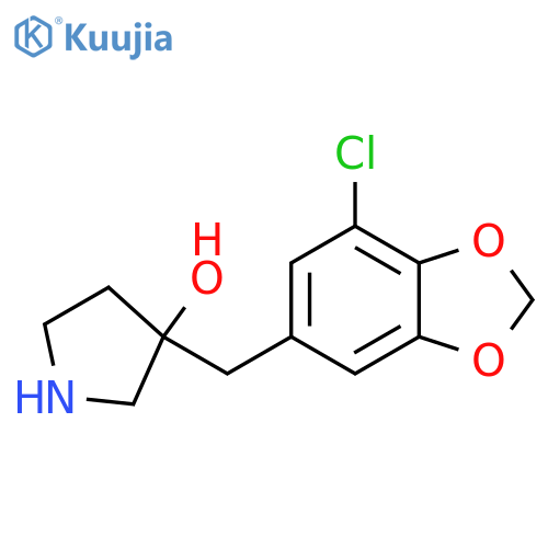 3-(7-chloro-1,3-dioxaindan-5-yl)methylpyrrolidin-3-ol structure