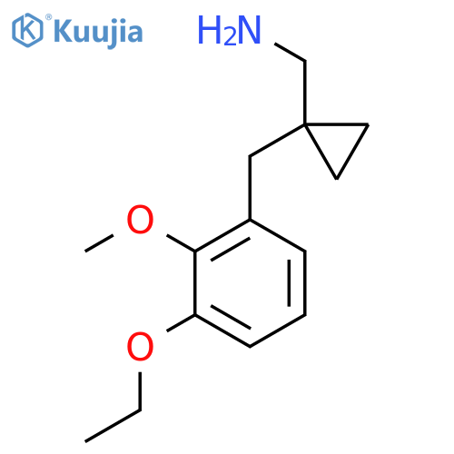 {1-(3-ethoxy-2-methoxyphenyl)methylcyclopropyl}methanamine structure