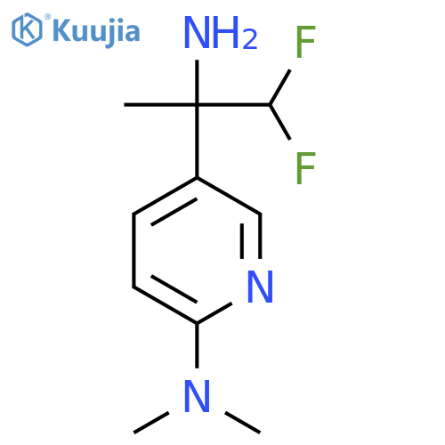 5-(2-amino-1,1-difluoropropan-2-yl)-N,N-dimethylpyridin-2-amine structure