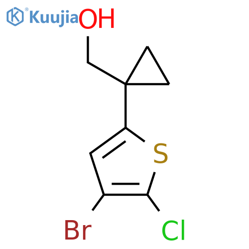 1-(4-bromo-5-chlorothiophen-2-yl)cyclopropylmethanol structure