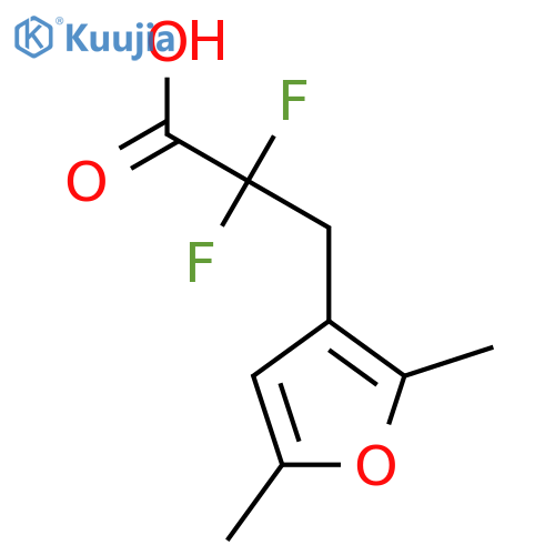 3-(2,5-dimethylfuran-3-yl)-2,2-difluoropropanoic acid structure