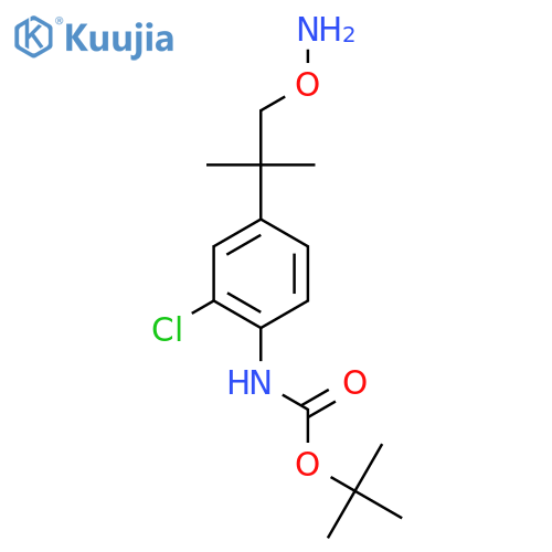 tert-butyl N-{4-1-(aminooxy)-2-methylpropan-2-yl-2-chlorophenyl}carbamate structure
