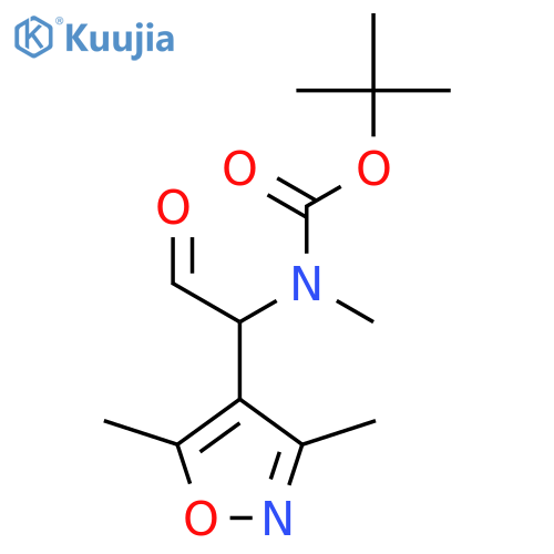 tert-butyl N-1-(dimethyl-1,2-oxazol-4-yl)-2-oxoethyl-N-methylcarbamate structure