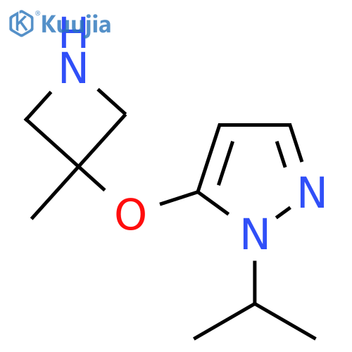 5-(3-methylazetidin-3-yl)oxy-1-(propan-2-yl)-1H-pyrazole structure