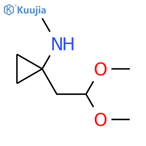 1-(2,2-dimethoxyethyl)-N-methylcyclopropan-1-amine structure