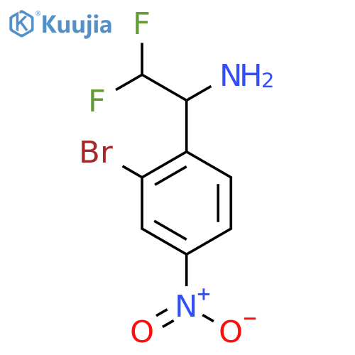 1-(2-bromo-4-nitrophenyl)-2,2-difluoroethan-1-amine structure