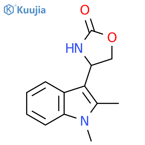 4-(1,2-dimethyl-1H-indol-3-yl)-1,3-oxazolidin-2-one structure