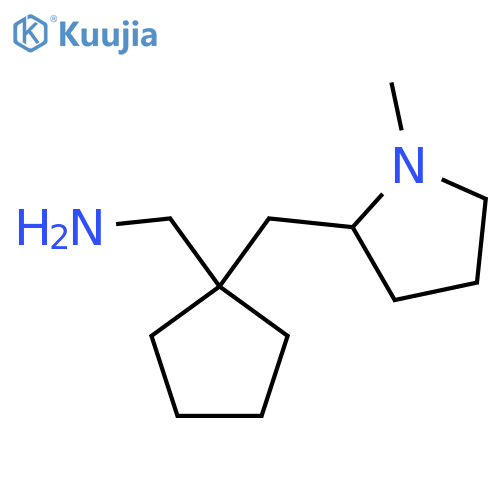 {1-(1-methylpyrrolidin-2-yl)methylcyclopentyl}methanamine structure