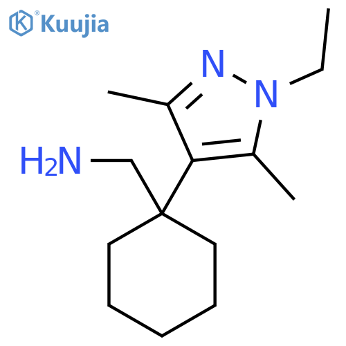 1-(1-ethyl-3,5-dimethyl-1H-pyrazol-4-yl)cyclohexylmethanamine structure