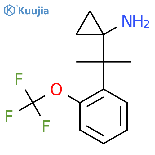 1-{2-2-(trifluoromethoxy)phenylpropan-2-yl}cyclopropan-1-amine structure