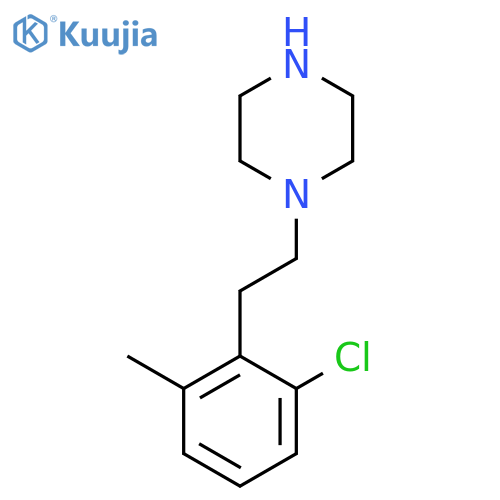 1-2-(2-chloro-6-methylphenyl)ethylpiperazine structure