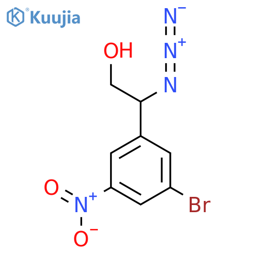 2-azido-2-(3-bromo-5-nitrophenyl)ethan-1-ol structure
