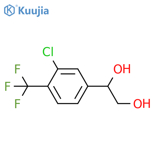 1-3-chloro-4-(trifluoromethyl)phenylethane-1,2-diol structure