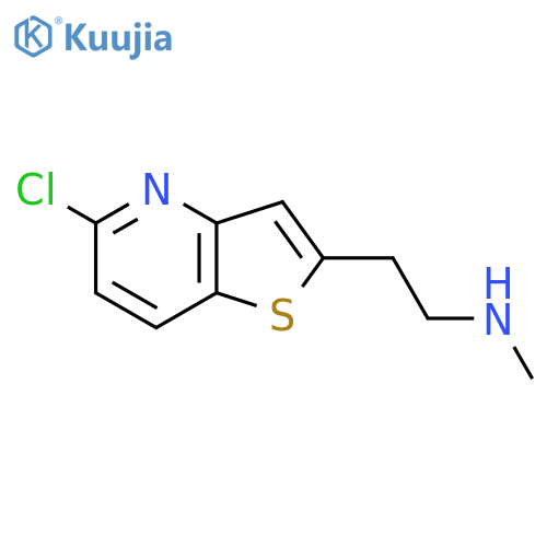 (2-{5-Chlorothieno[3,2-b]pyridin-2-yl}ethyl)(methyl)amine structure