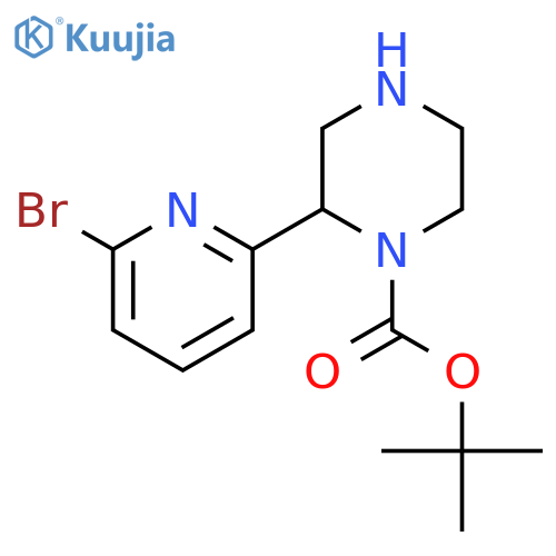 tert-butyl 2-(6-bromopyridin-2-yl)piperazine-1-carboxylate structure
