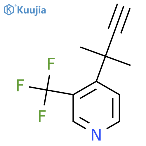 4-(2-methylbut-3-yn-2-yl)-3-(trifluoromethyl)pyridine structure