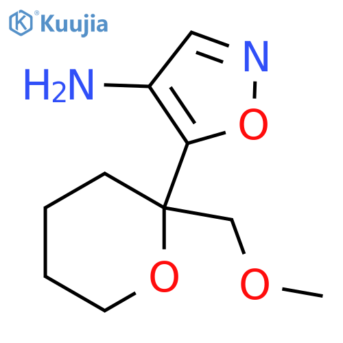 5-2-(methoxymethyl)oxan-2-yl-1,2-oxazol-4-amine structure