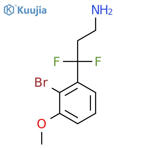 3-(2-bromo-3-methoxyphenyl)-3,3-difluoropropan-1-amine structure