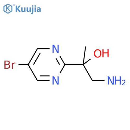 1-amino-2-(5-bromopyrimidin-2-yl)propan-2-ol structure