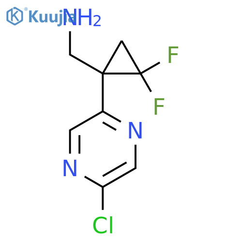 1-(5-chloropyrazin-2-yl)-2,2-difluorocyclopropylmethanamine structure