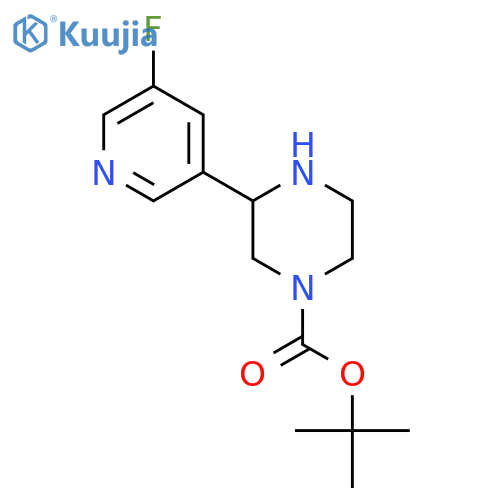 tert-butyl 3-(5-fluoropyridin-3-yl)piperazine-1-carboxylate structure