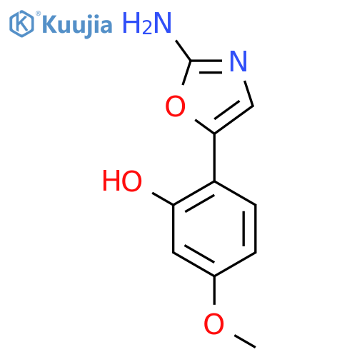 2-(2-Amino-1,3-oxazol-5-yl)-5-methoxyphenol structure