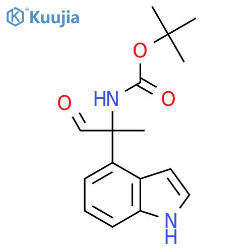 tert-butyl N-2-(1H-indol-4-yl)-1-oxopropan-2-ylcarbamate structure