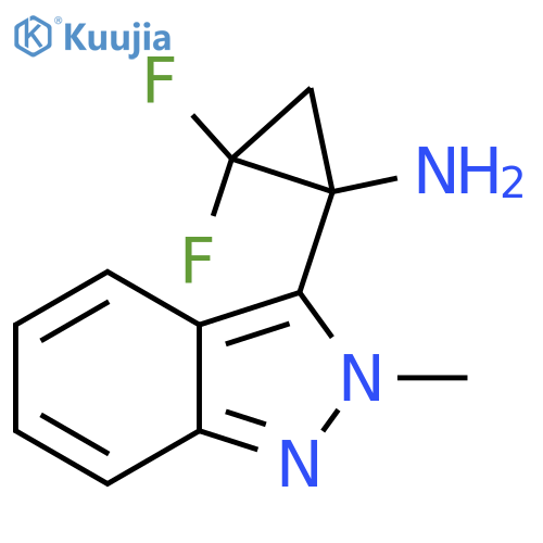 2,2-difluoro-1-(2-methyl-2H-indazol-3-yl)cyclopropan-1-amine structure