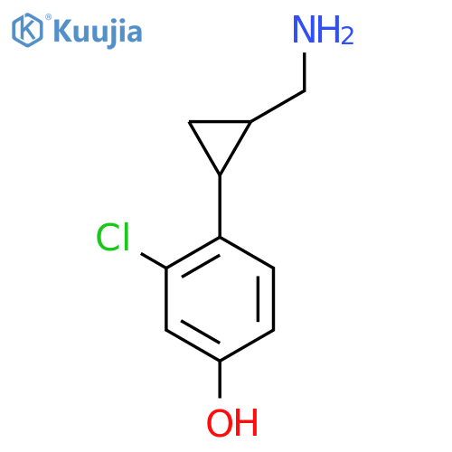 4-2-(aminomethyl)cyclopropyl-3-chlorophenol structure