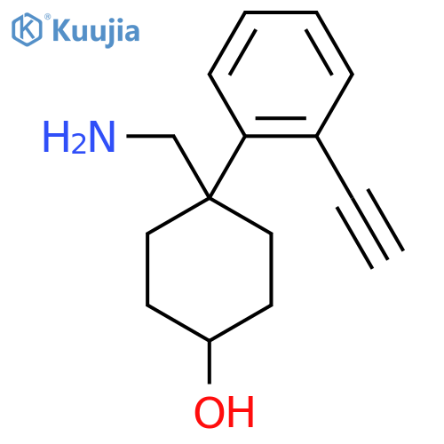 4-(aminomethyl)-4-(2-ethynylphenyl)cyclohexan-1-ol structure
